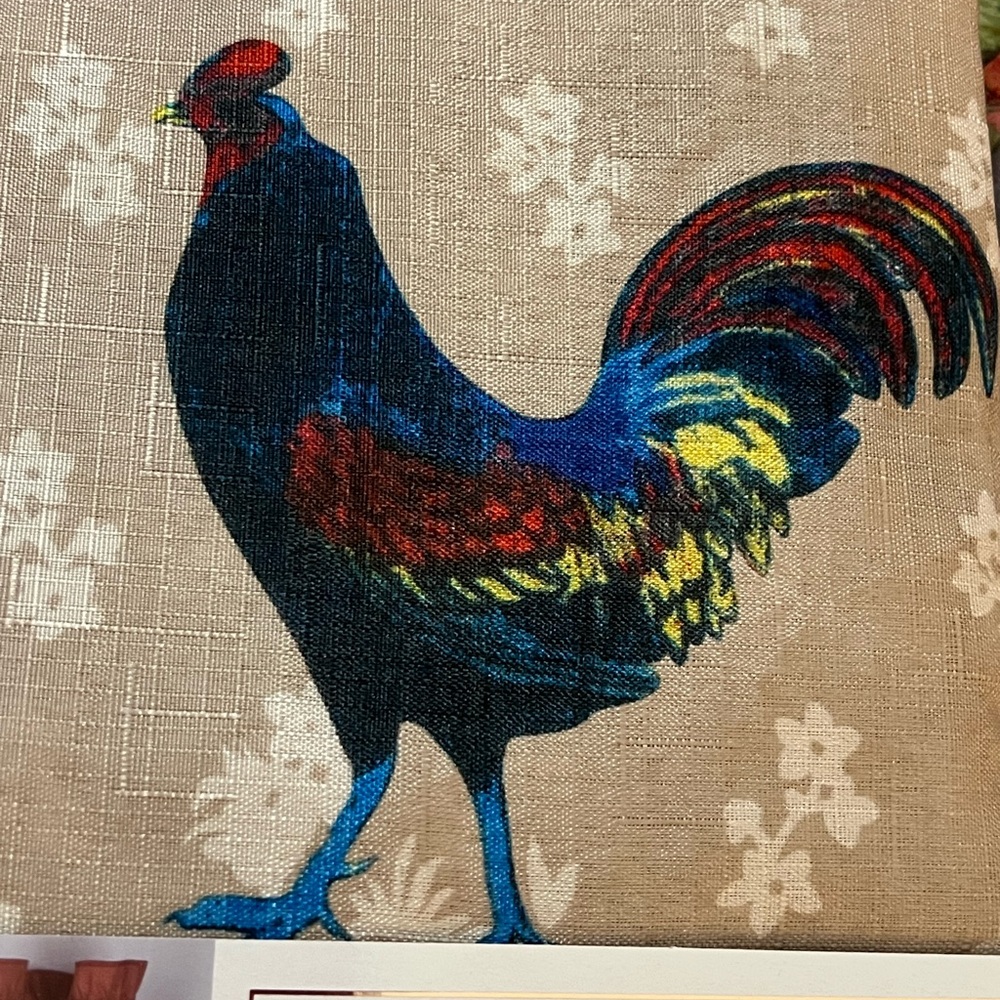 Kitchen Curtains Tier (28”x 36)& Swag (56”x38”)Set, ROOSTER by R Home NWT - Picture 4 of 5